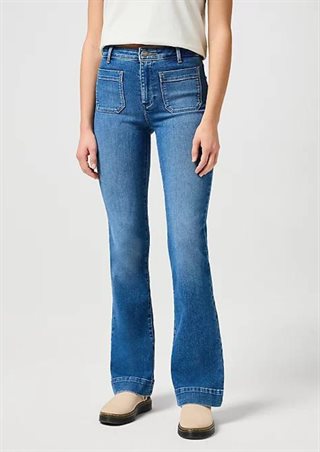 Wrangler - Flare Jeans -Raven